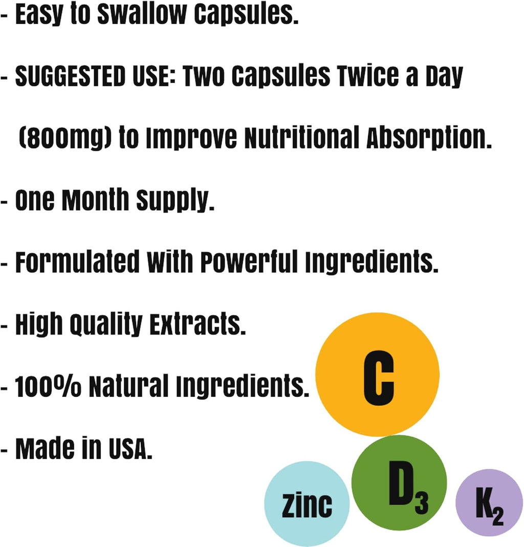 Herbs SRA Vitamina C, D3, K2 y Zinc – 120 Cápsulas Vegetarianas