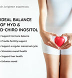 Dr. Brighten Myoinositol Plus - Fórmula con Myo y D-Chiro-Inositol para el Equilibrio Hormonal