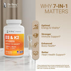 Dr. Berg Maximum Strength 7-in-1 Vitamin D3 K2 10,000 IU - 120 Capsules