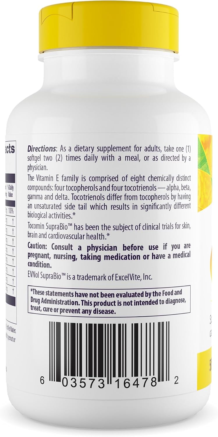 Healthy Origins Tocomin SupraBio 50 mg, 150 Cápsulas Blandas – Complejo de Tocotrienoles de Palma