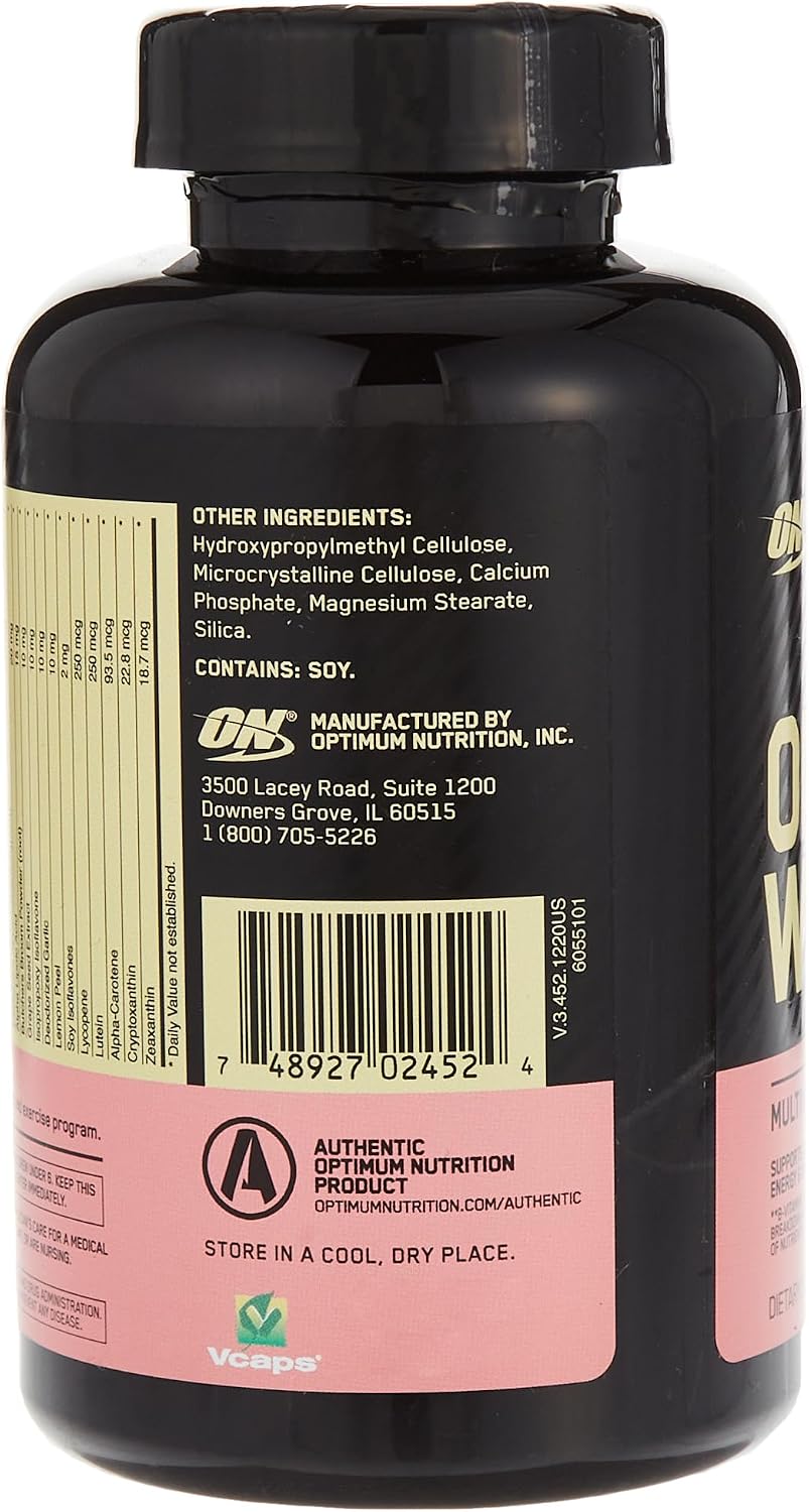 Optimum Nutrition Opti-Women, Multivitamínico para Mujeres, 120 Cápsulas