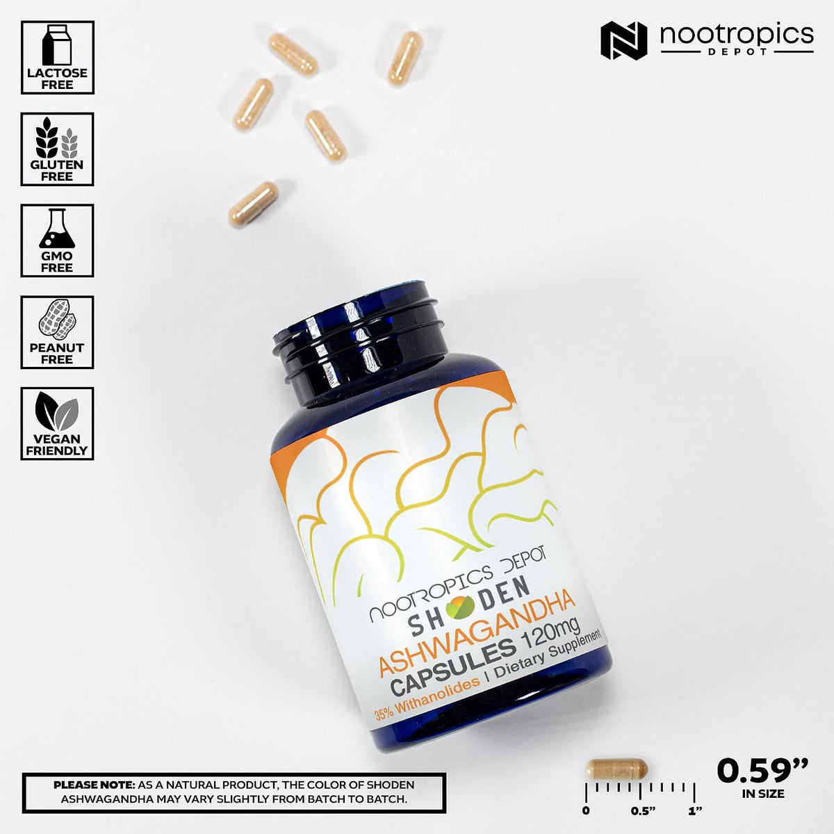 Nootropics Depot Shoden Ashwagandha Extract – Función cognitiva: La claridad mental, el enfoque y el rendimiento – Image 3