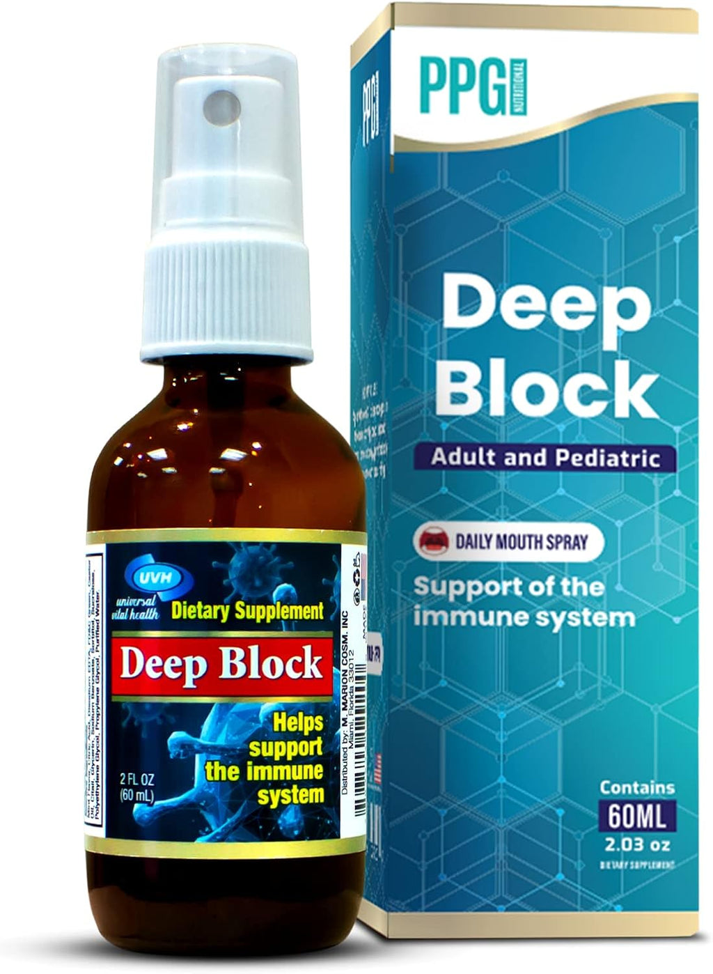 Deep Block Spray Bucal de Apoyo Inmunitario con Vitamina D y Zinc