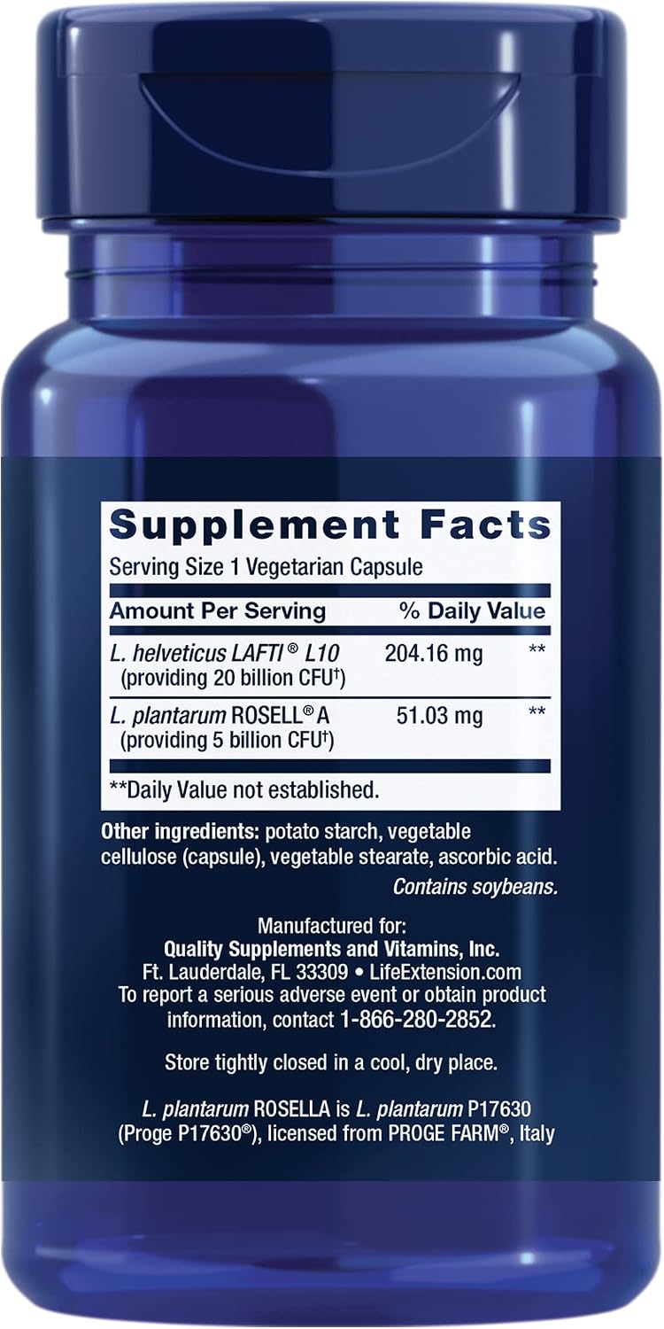 Life Extension FLORASSIST Probiótico Mujer – Salud Vaginal, Digestiva e Inmune – 30 Cápsulas
