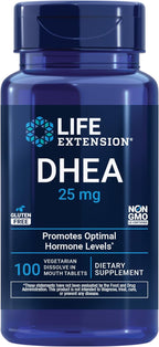 Life Extension DHEA 25 mg – 100 Tabletas Sublinguales para el Equilibrio Hormonal