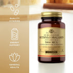 Solgar Metilcobalamina (Vitamina B12) 5000 mcg, 60 Nuggets (Pack de 3) - Sabor Cereza - Vegano, Sin Gluten