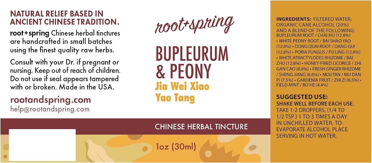 Bupleurum & Peony - Jia Wei Xiao Tang - Tintura Herbal (Extracto Líquido)