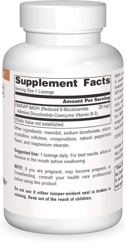 Source Naturals NADH 20 mg, Energía y Alerta – La niacina contribuye a la función psicológica normal. – Image 3