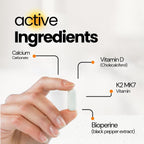 Vitamina D3 K2 con Calcio - 5000 UI + 100 mcg MK7, 60 Cápsulas - Orgaboom