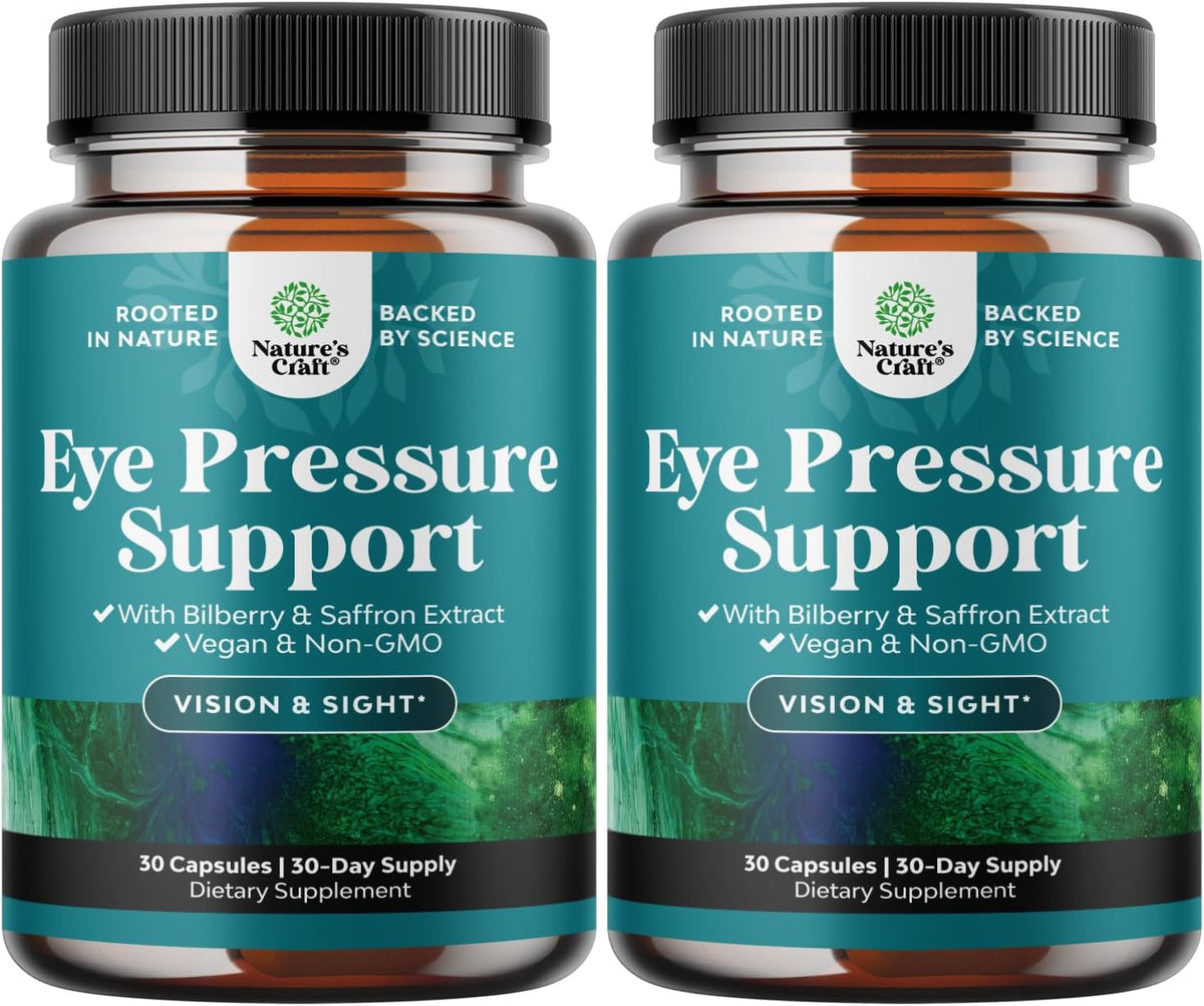 Natures Craft Eye Pressure Support con extracto de arándano - Suplemento vegano para la salud ocular - 30 cápsulas – Image 9