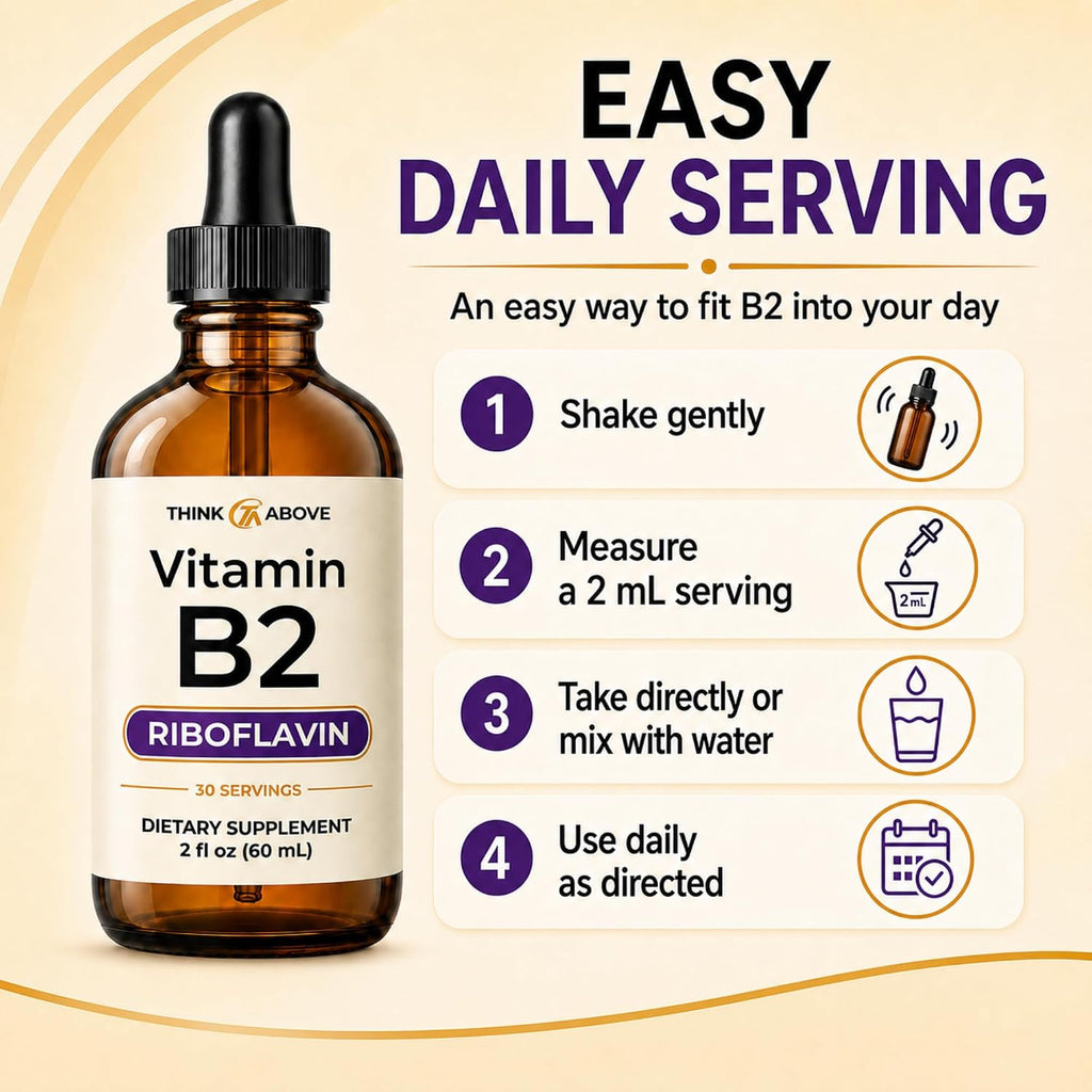 Think Above Vitamina B2 Riboflavina Gotas Líquidas - 60 ml
