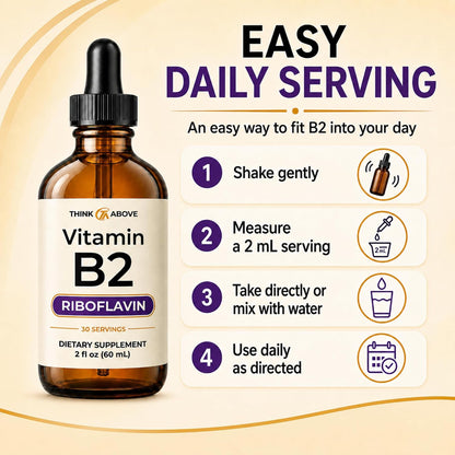 Think Above Vitamina B2 Riboflavina Gotas Líquidas - 60 ml – Image 4