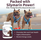 Suplemento de Cardo Mariano para Perros 100mg - 60 Comprimidos Sabor Ternera
