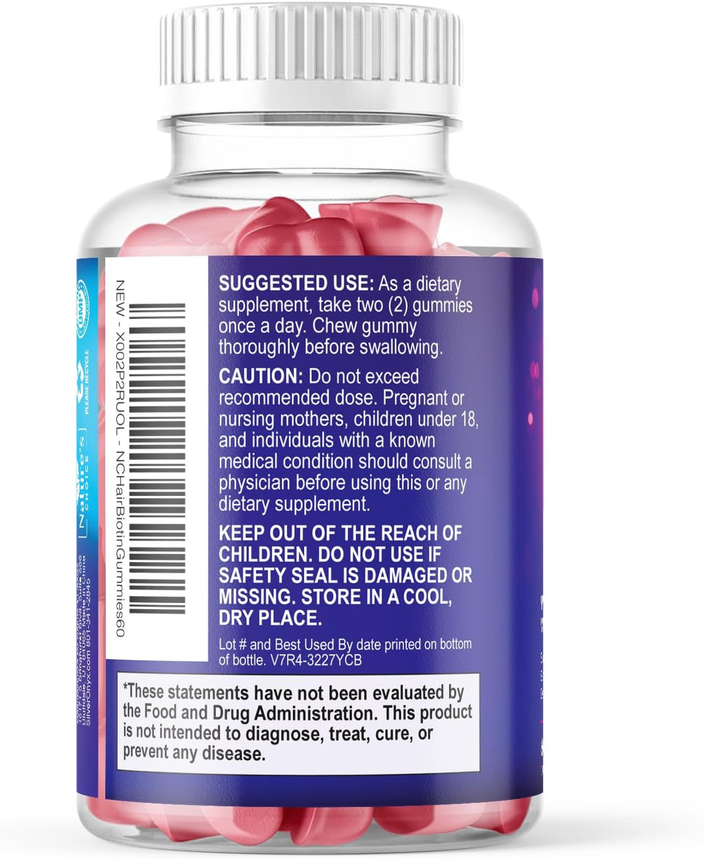 Gomitas de Biotina 5000 mcg para Cabello, Piel y Uñas - Nature's Choice