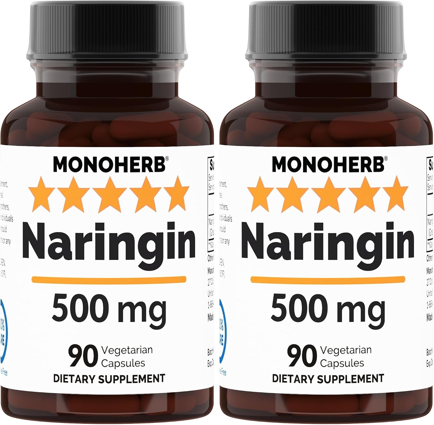 MONOHERB Naringina 500 mg - 90 Cápsulas Vegetales - 90 Dosis
