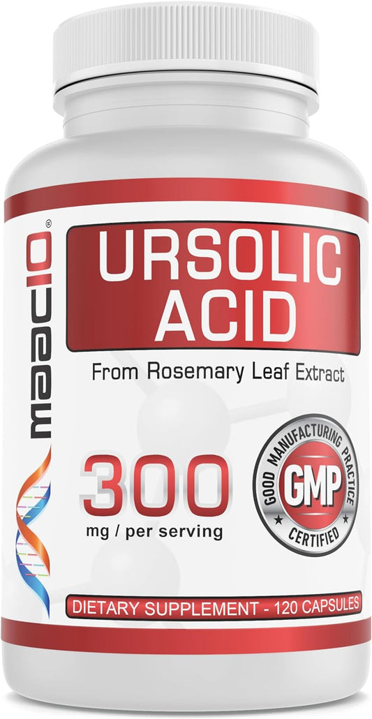 MAAC10 Ácido Ursólico 300 mg - Extracto de Romero - 120 Cápsulas