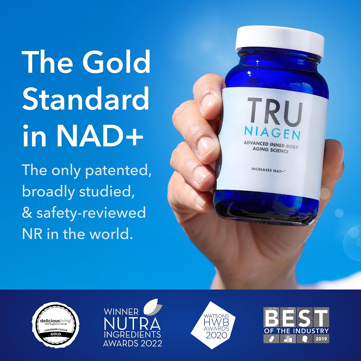 TRU NIAGEN Suplemento de NAD+, 60 cápsulas de 300 mg - Nicotinamida Ribósido