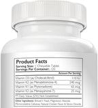 Complemento de vitamina K para perros - K1 y K2 (MK4 + MK7) + Vitamina D3 para la salud ósea, apoyo cardíaco y absorción de calcio - Fórmula avanzada para articulaciones fuertes, músculos y sistema inmunitario - 120 comprimidos