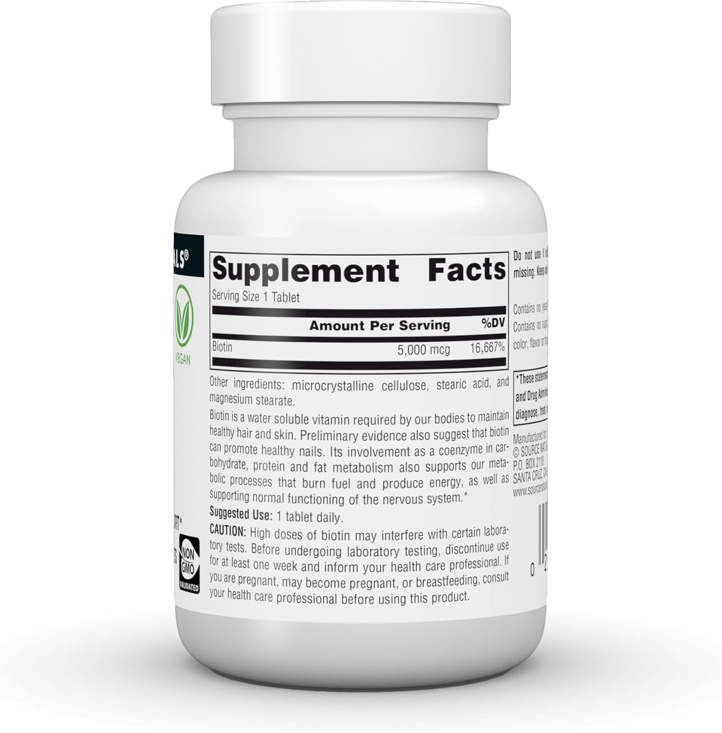 Source Naturals Biotina 5.000 mcg, 60 comprimidos