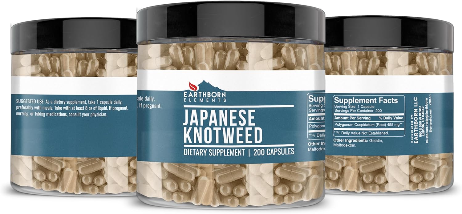 Earthborn Elements Japanese Knotweed Extract 200 Cápsulas
