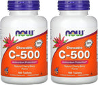 NOW Foods Vitamina C-500 Masticable, Sabor Cereza-Baya