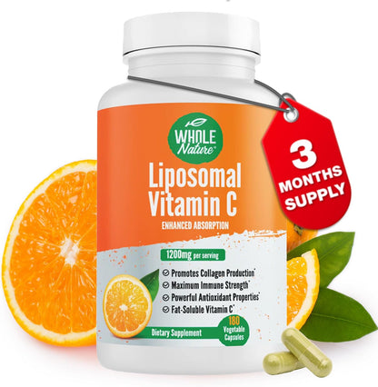 Vitamina C Liposomal 1200 mg - 180 Cápsulas Veganas de Alta Absorción – Image 1