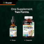 BIO KRAUTER® Cola de Caballo Extracto Líquido para Cabello, Piel y Uñas - 660 mg por dosis - 60 ml - Vegano, Sin Alcohol y Sin Azúcar