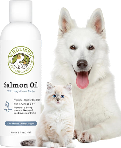 Wholistic Pet Organics - Aceite de Salmón – Piel y pelaje saludables: El omega-3 contribuye a mantener la piel – Image 1