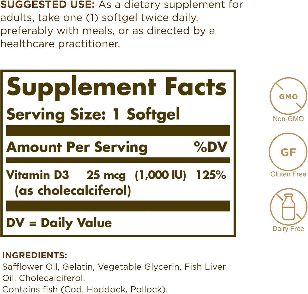 Solgar - Vitamina D3 (Colecalciferol) 1.000 – Dientes saludables: Ayuda a mantener los dientes en condiciones – Image 2