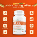 INVITA ADK 10 – Suplemento de Vitaminas A, D3 10,000 UI y K2-MK7 – 90 Cápsulas