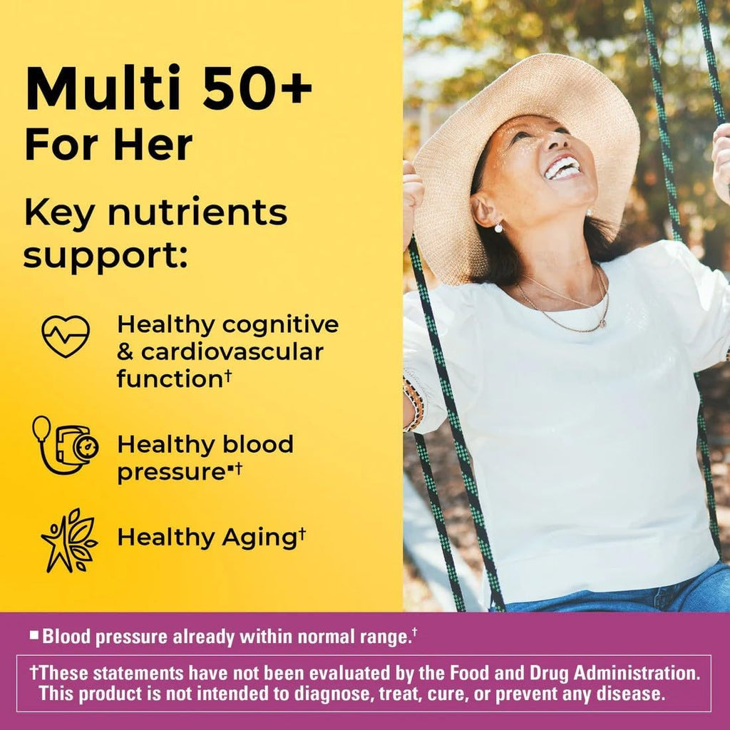 Nature Made Multi for Women 50+ Multivitamin & Mineral, 180 Tablets (2 Bottles)