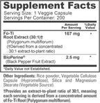 NusaPure Fo-Ti Cápsulas, 167 mg, 200 Cápsulas Vegetales (No OGM, Vegano)