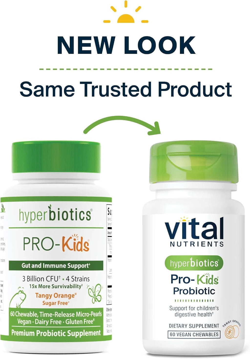 Hyperbiotics Vital Nutrients Probiótico Pro Kids - 60 Comprimidos Masticables Sabor Naranja