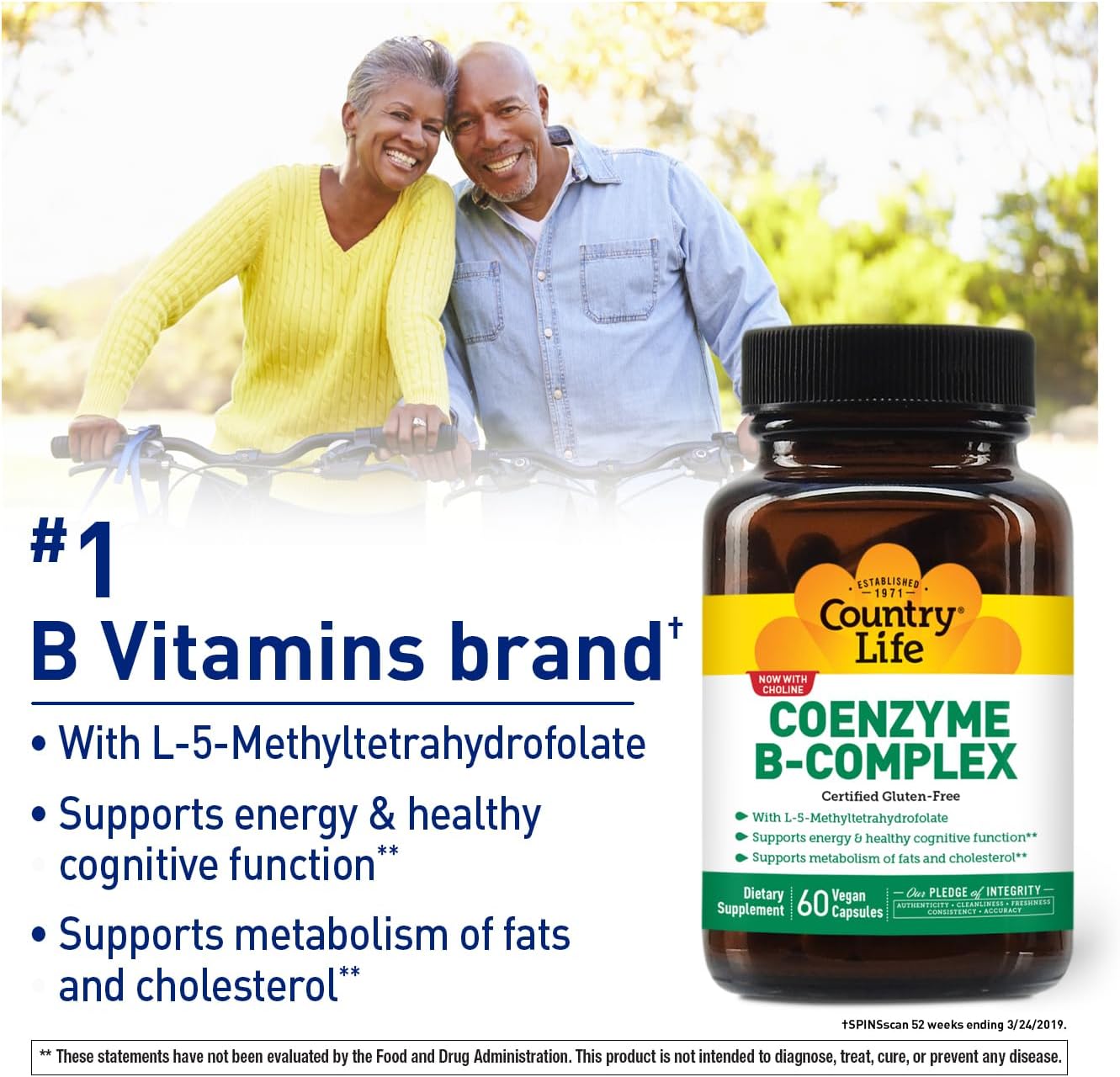Country Life Coenzyme B-Complex, 60 Cápsulas – Apoyo Energético y Metabólico
