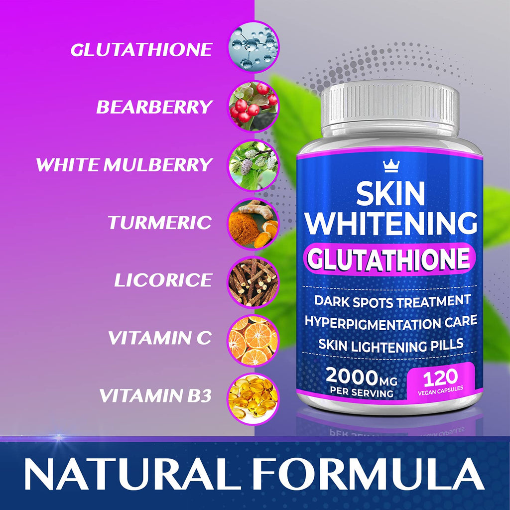 Glutathione 2000mg - 120 Cápsulas - Complemento Alimenticio Antioxidante