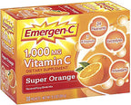 Emergen-C Vitamina C Bebida Efervescente en Polvo Super Naranja - 1000 mg - 30 Sobres