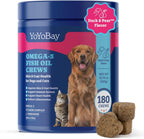 YoYoBay Multivitamínico Masticable para Perros - 180 Comprimidos Sabor Pato y Pera - Vitaminas A, B, C, D, E