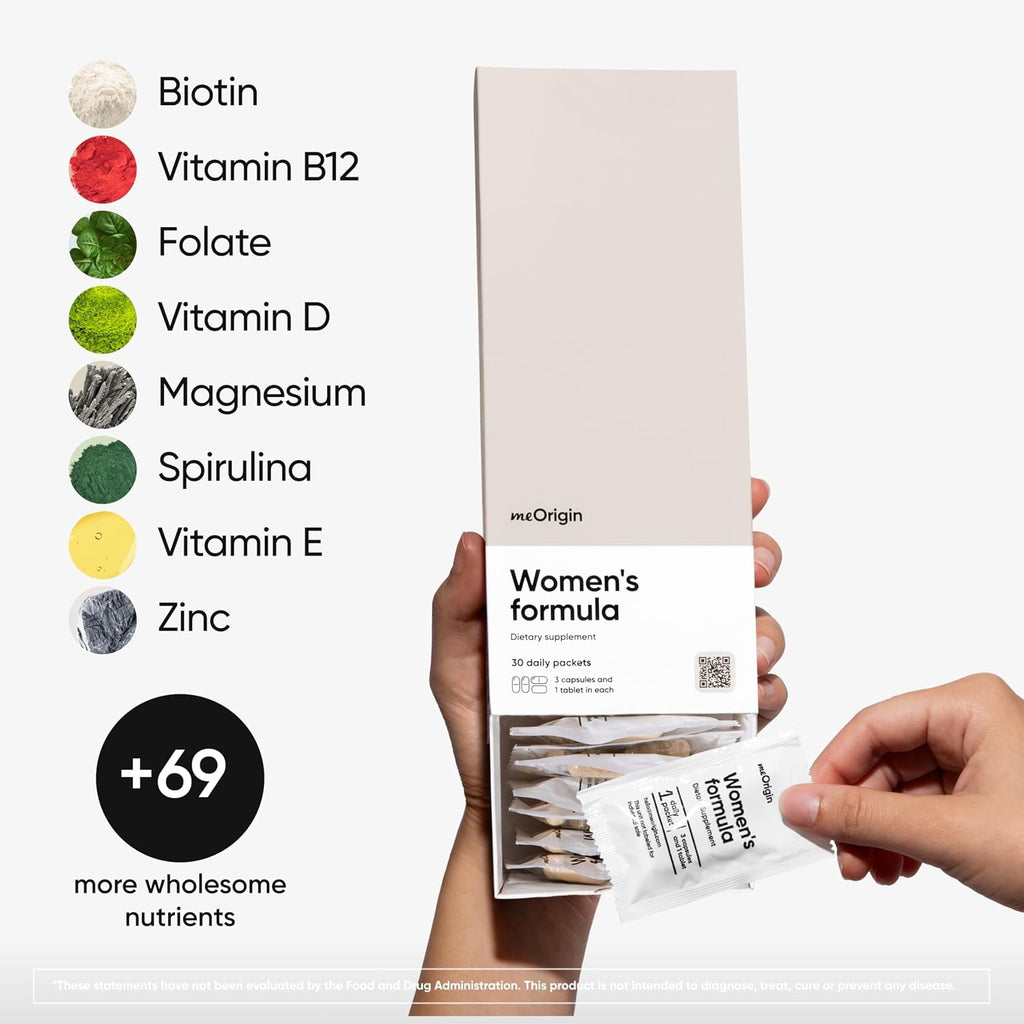 Multivitamínico para Mujeres, Complejo Todo en Uno con Vitamina B12, A, C, Biotina, D, E, Folato, Magnesio — 77 Nutrientes para la Salud General, Cabello y Piel, Energía, Suministro de 30 Días