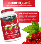 Greens+ SuperFruit Amazonian Camu Camu Supplement with Vitamins and Minerals, High ORAC Antioxidants, 400mg Natural Vitamin C, 120 Vegetable Capsules