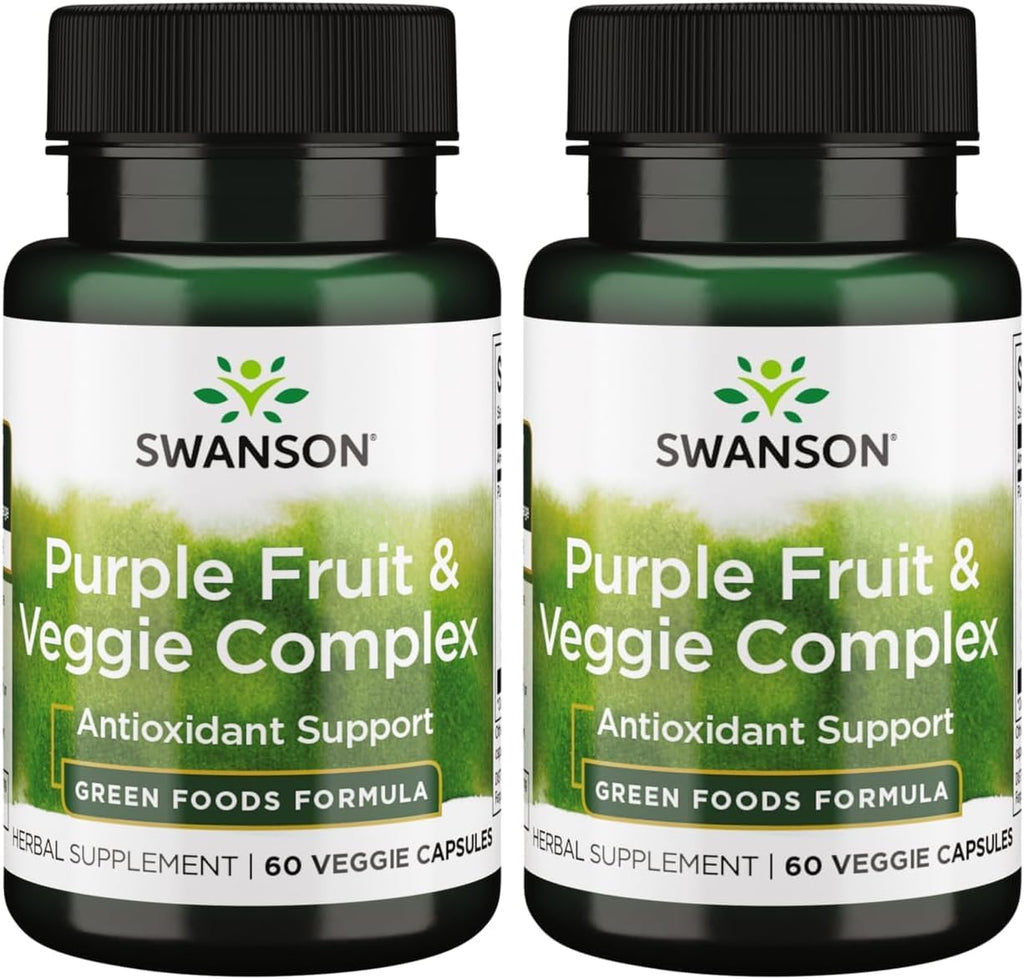 Swanson Whole Food Purple Antioxidants Fruit & Veggie Complex 400 mg 60 Cápsulas Veganas