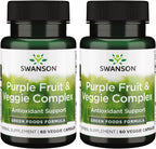Swanson Whole Food Purple Antioxidants Fruit & Veggie Complex 400 mg 60 Cápsulas Veganas
