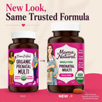 Vitaminas Prenatales Orgánicas Mama Natural - 30 Dosis, Vegano, Sin Gluten, Con Folato