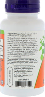 Now Foods, Rhodiola 500 mg, 60 Cápsulas Vegetales (Pack de 2)