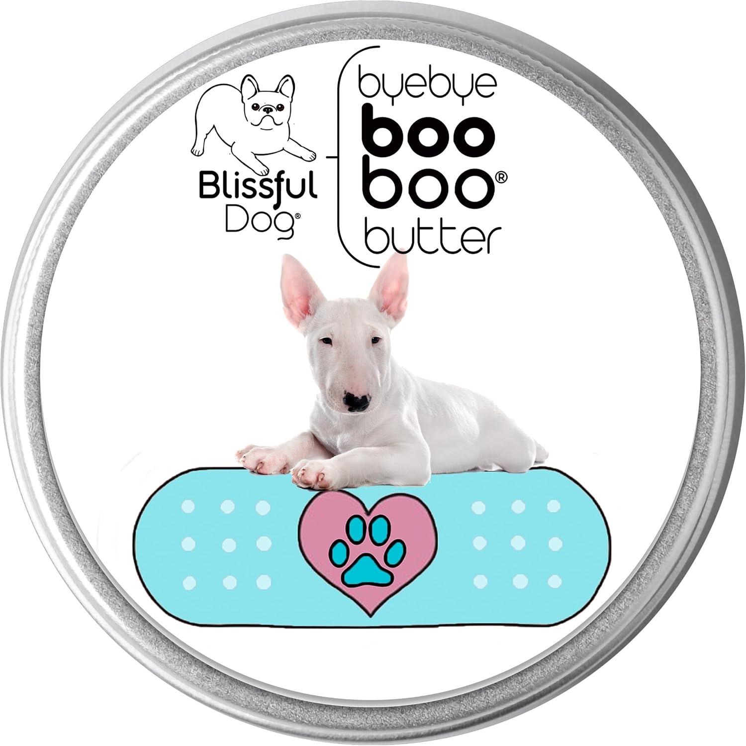 The Blissful Dog Mantequilla Booboo para Bull Terrier, Lata de 4 oz