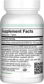 Maxi Health Vitamina D3 5000 UI (125 mcg) - 90 Comprimidos