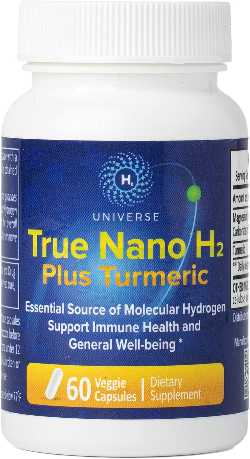 True Nano H2 con Té Verde - Hidrógeno Molecular con Nanoburbujas de Hidrógeno Activo - 60 Cápsulas