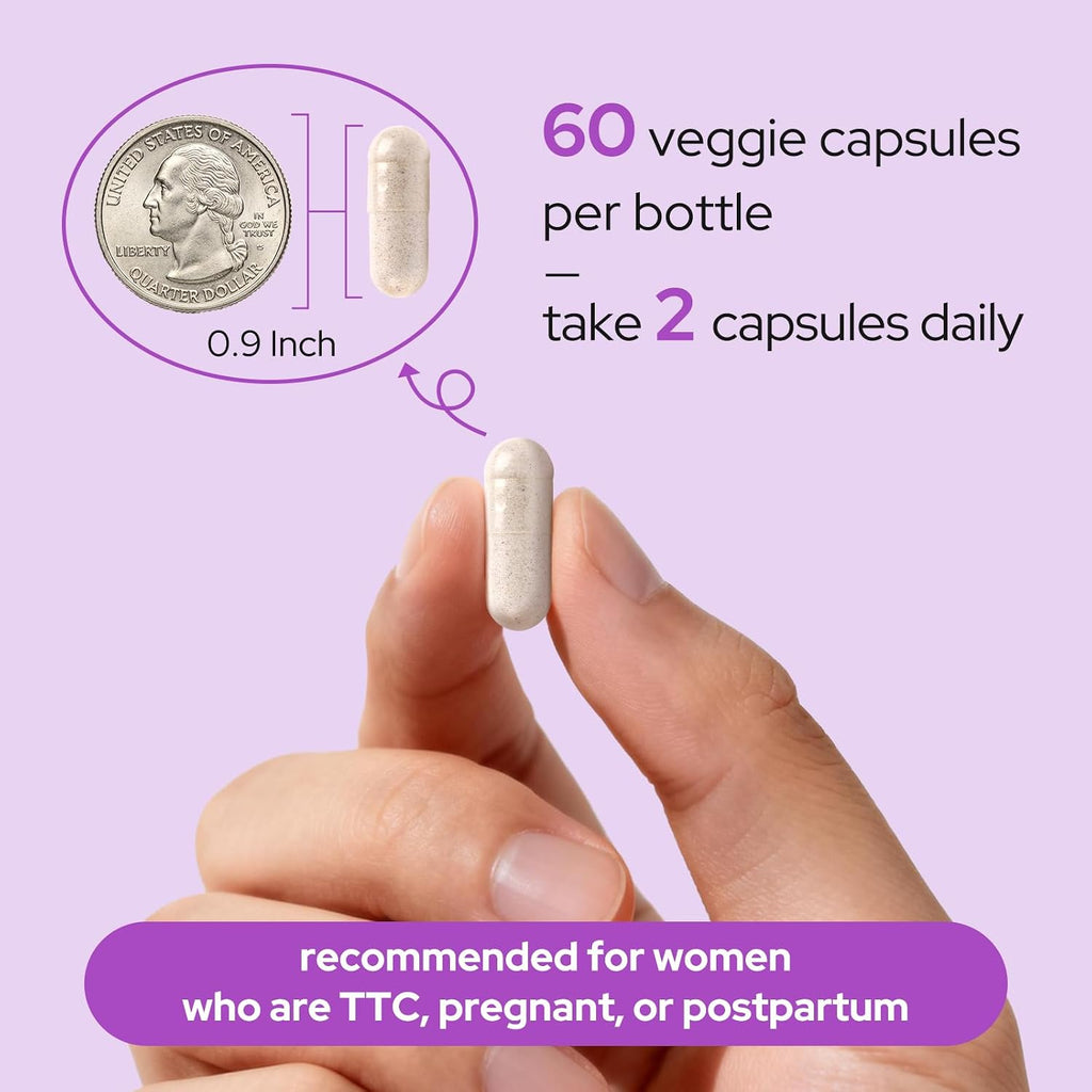 Premom Vitaminas Prenatales 27 en 1, 60 Cápsulas Veganas con 5-MTHF, Colina y Hierro