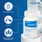 MAJOR Vitamina D3 10 mcg (400 UI) con Calcio - 100 Comprimidos (Pack de 3)