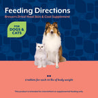 NaturVet – Levadura de Cerveza con Ajo y Omega – Para Perros y Gatos – 1000 Comprimidos Masticables