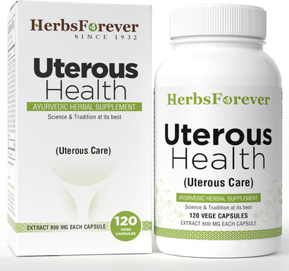 Herbsforever Uterous Health/Uterous Care – Extracto Concentrado de Hierbas para el Soporte Uterino, 120 Cápsulas Vegetales – Image 1